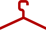 Roter Kleiderbügel grafik